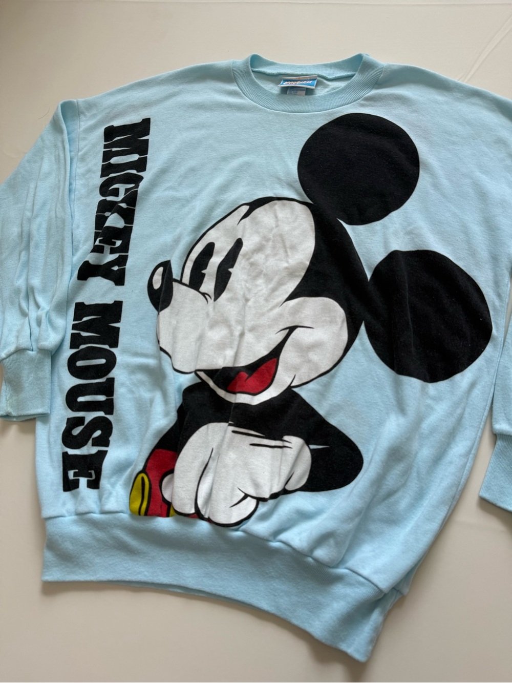 Vintage 80s Disney Mickey Mouse Big Graphic Crewneck - Sunday Comics (One Size)
